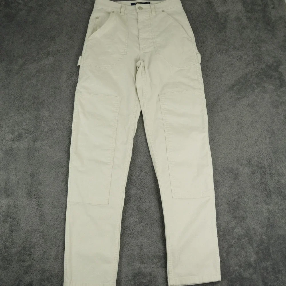 Polo Ralph Lauren Carpenter Pants Womens 2 Off-White Double Knee Utility